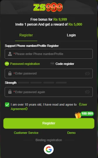 zs999 game app register
