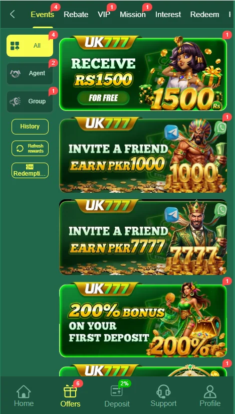 Uk777 gmae rewards and bonuses