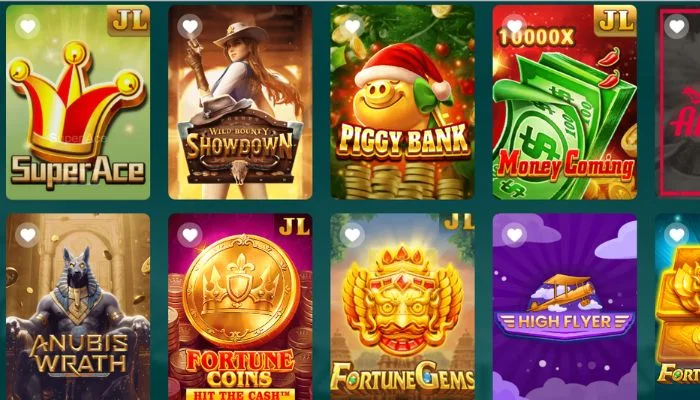 Cd22 game app showing game that includes slots, cards, and fishing